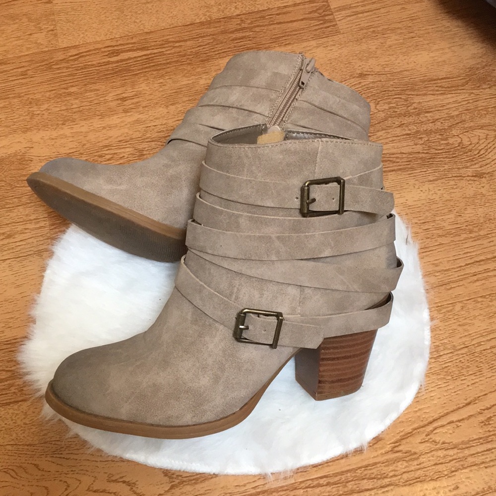 Taupe booties